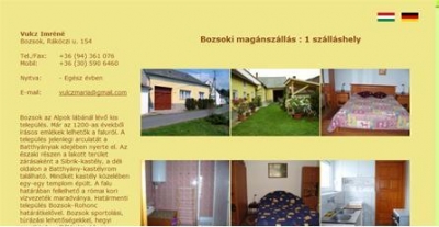 Bozsoki magánszállás